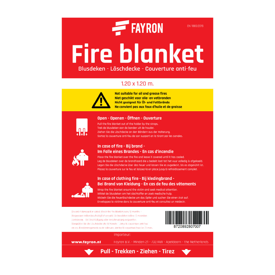 Hardcase blusdeken 120x120cm