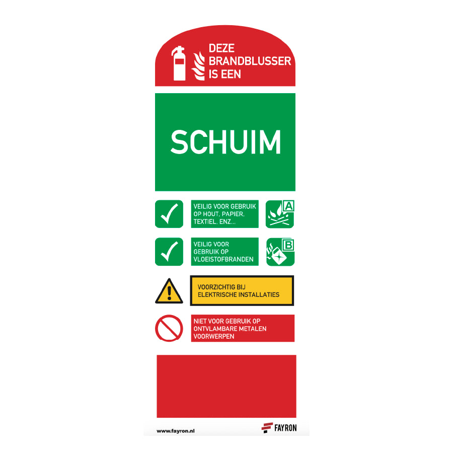 Pictogram gebruiksaanwijzing Schuimblusser
