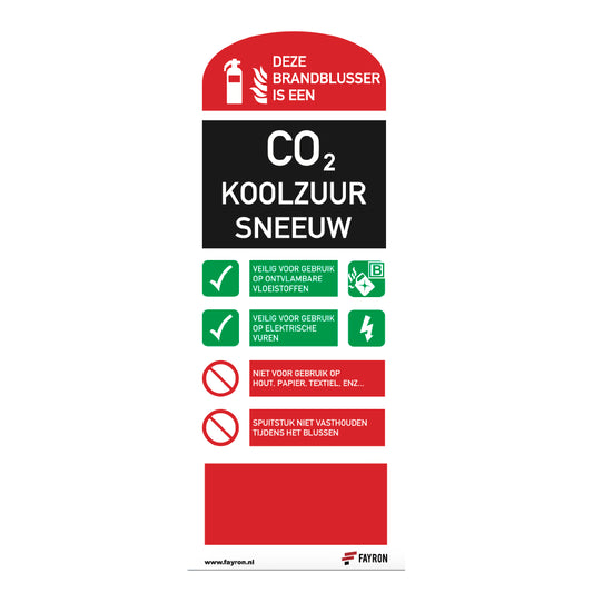 Pictogram gebruiksaanwijzing CO2- Koolzuursneeuwblusser