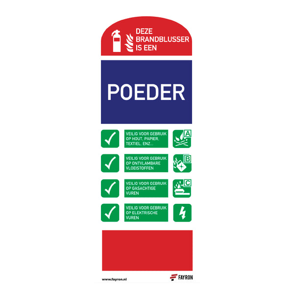 Pictogram gebruiksaanwijzing Poederblusser