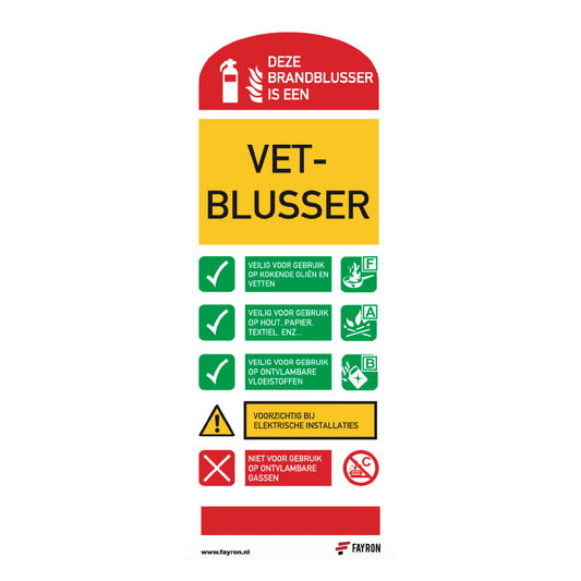 Pictogram gebruiksaanwijzing Vetblusser